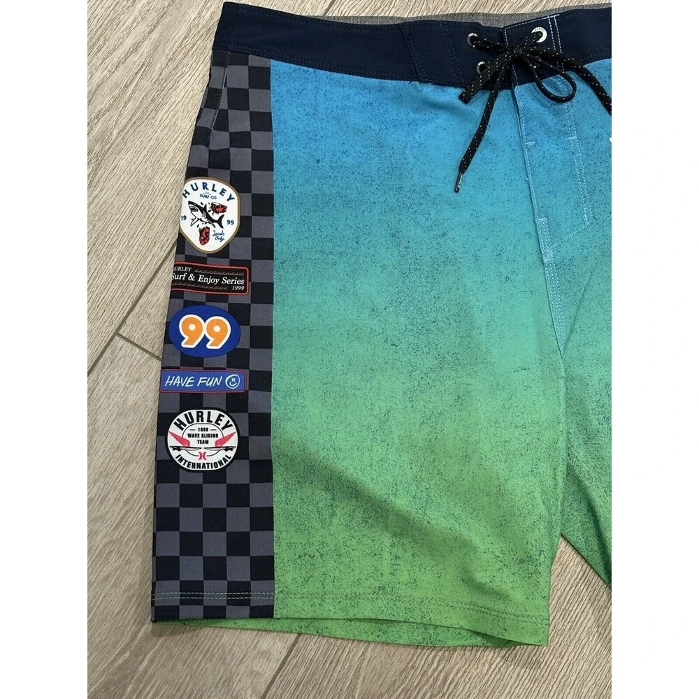 Hurley x Nascar Mens Phantom‎ Eco Nascar Racetrack Board Shorts Swim Size 30